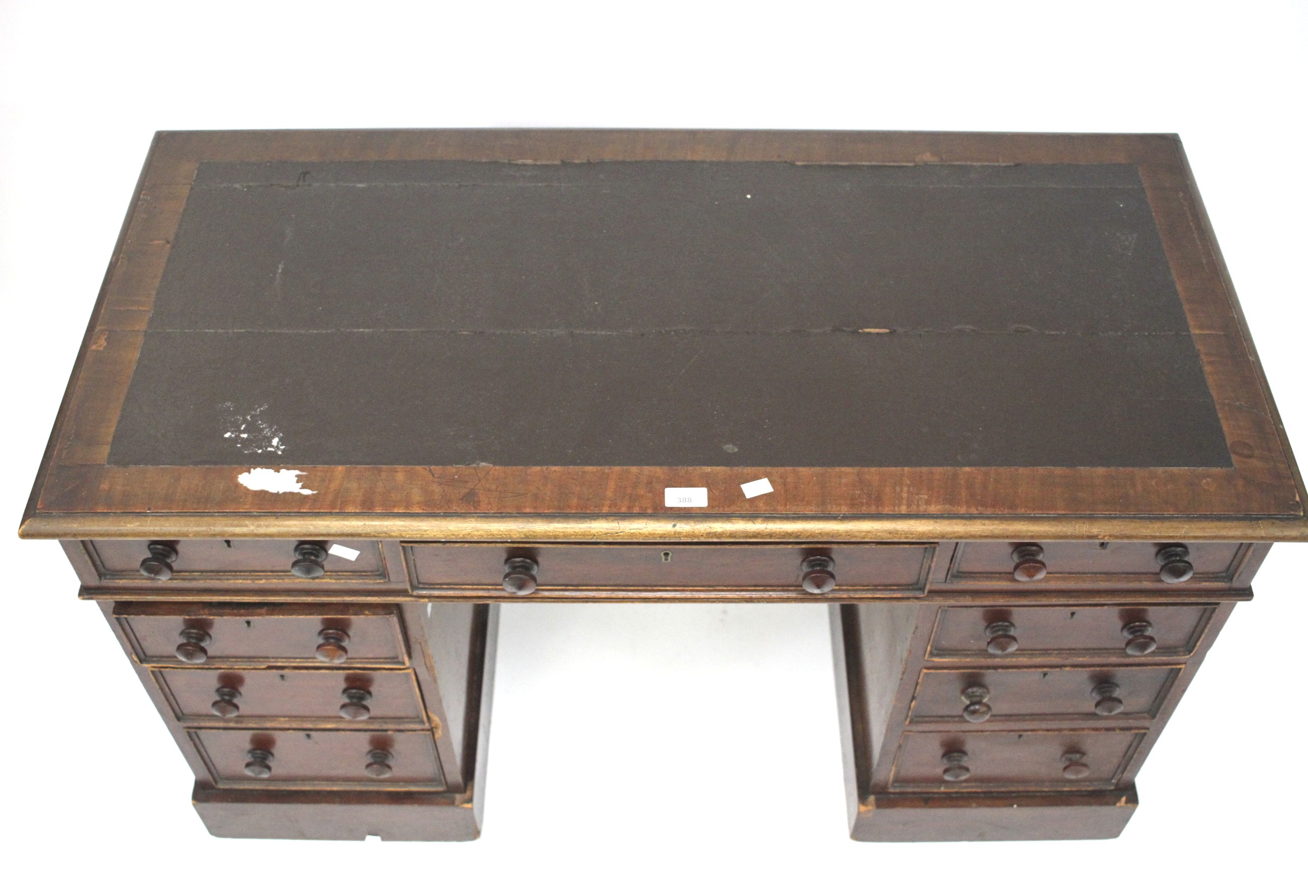 An early 20th century mahogany pedestal desk. - Image 2 of 2