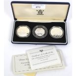 A 1994 three coin silver proof collection.