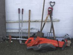Assorted garden related tools.