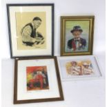 Four prints and pictures by Alan Ward.