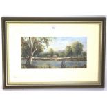 Babs Stodart, oil painting of 'River Murray'. Signed lower right. Framed and glazed.