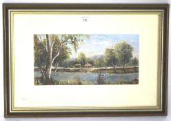 Babs Stodart, oil painting of 'River Murray'. Signed lower right. Framed and glazed.