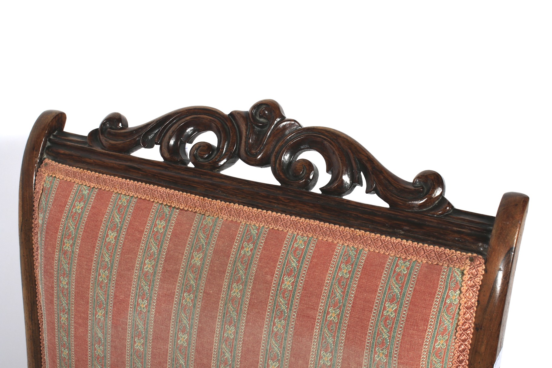 A 19th century rosewood elbow chair. - Image 3 of 3