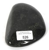 A polished Labradorite stone paperweight.