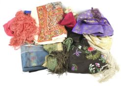 An assortment of shawls.