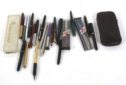 A collection of pens.