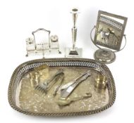 An assortment of silver and silver plated wares.