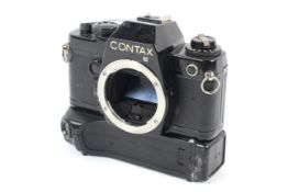 A Contax 139 Quartz 35mm SLR camera body.