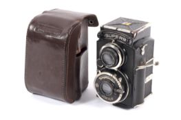 A Voigtlander Superb 6x6 medium format TLR camera. With Braunschweig Heliar 75mm 1:3.