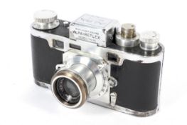 A Pignons Alpa Reflex I rangefinder SLR camera. Patent pending, with 50mm 1;2.9 Alpar lens, no 66.