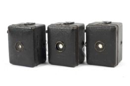 Three Zeiss Ikon Box Tengor 127 cameras.