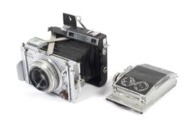 A Plaubel Makina IIIR 6x9 medium format camera. With a 73mm 1:6.