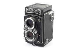 An MPP Microcord 6x6 medium format TLR camera. With a 77.5mm 1;3.
