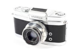 A Wrayflex 35mm SLR camera with 50mm f2.8 Unilux lens.