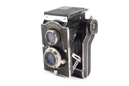 A Welta Perfekta 6x6 medium format TLR camera. With a Trioplan 75mm 1:3.