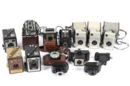 A collection of retro and early cameras.