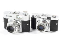 Two Voigtlander Vito B 35mm rangefinder cameras. Both with 50mm 1:2.