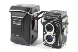 A Yashica-Mat 6x6 medium format TLR camera. With an 80mm 1:3.