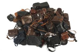 A collection of camera cases.