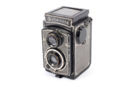A Rolleicord Model 1 DRP DRGM 'Art Deco' 6x6 medium format TLR camera.