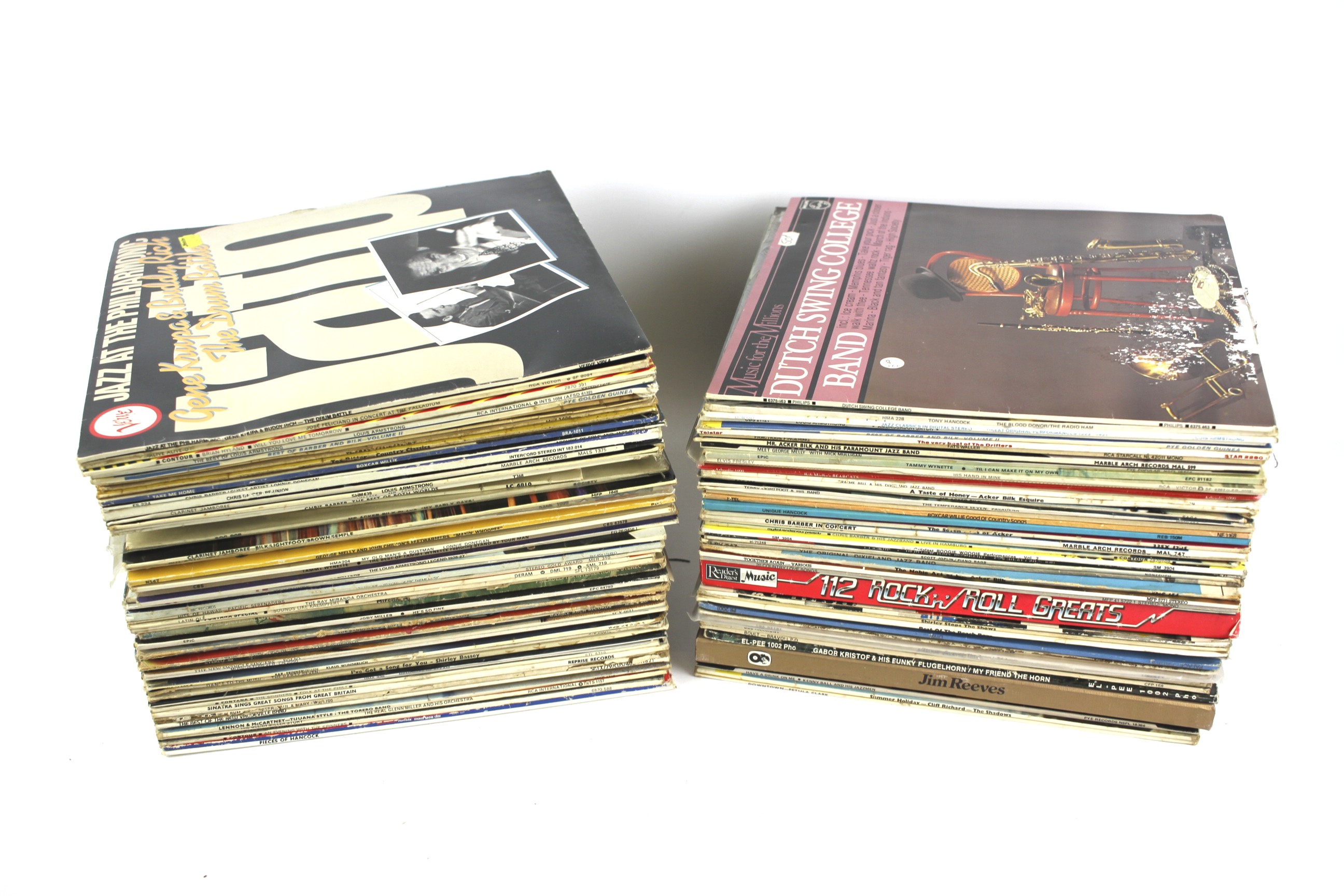 A large collection of vintage vinyl.