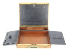 A Victorian stiped pine writing box.