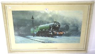 A David Sheppherd limited edition framed print of Scotsman '34.