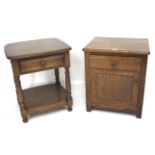 Two contemporary wooden bedside tables.