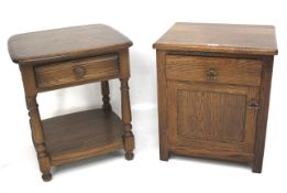 Two contemporary wooden bedside tables.