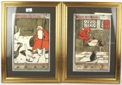 Two framed prints after Cecil Aldin (1870-1935). Titled Christmas is Coming and Little Jack Horner.