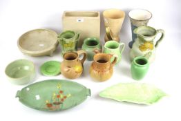 An assortment of 20th century ceramics.