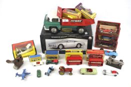 An assortment of diecast vehicles.