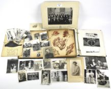 An assortment of photographs and ephemera.