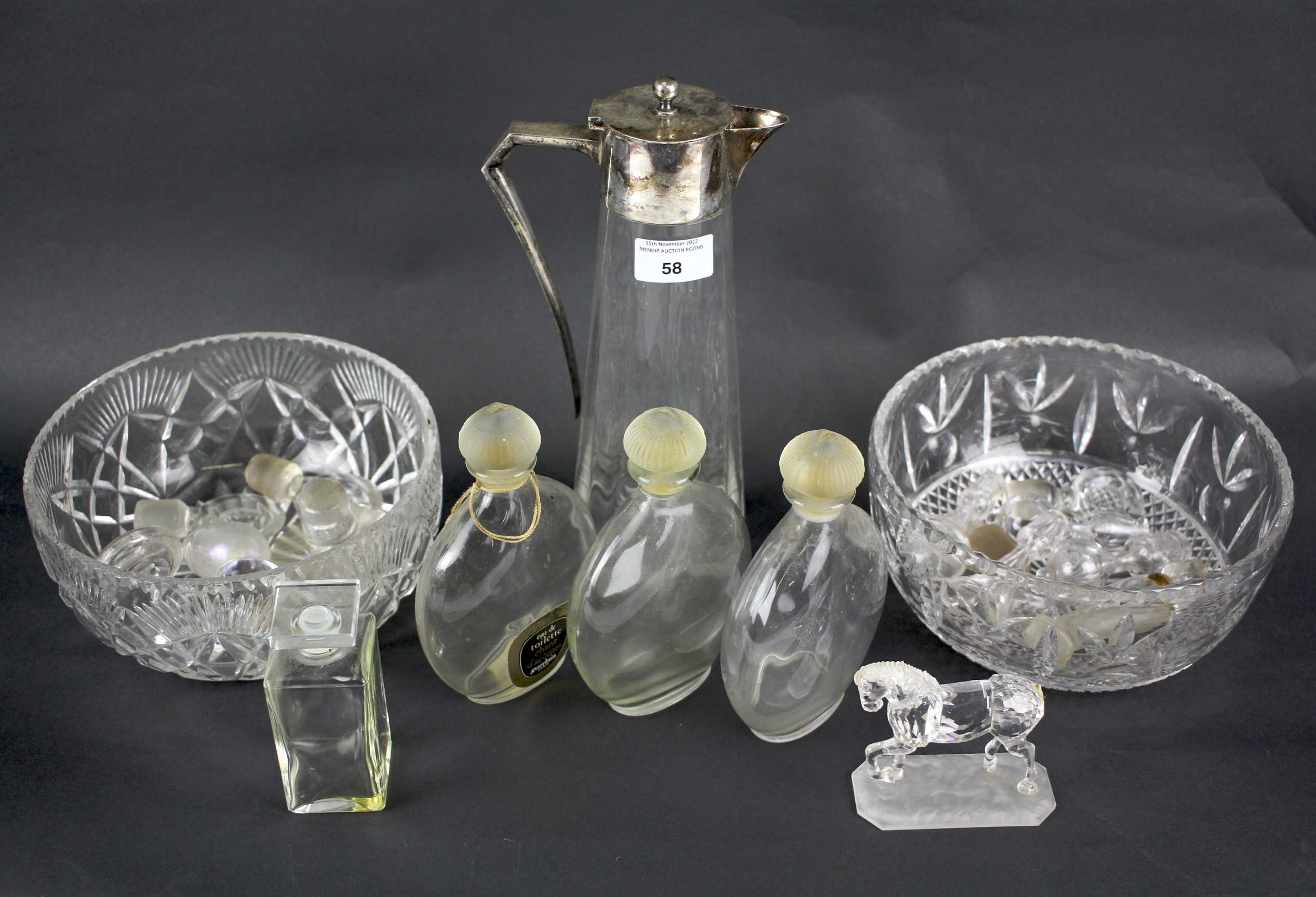 An assortment of glassware.