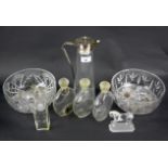 An assortment of glassware.