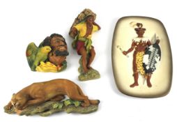 Various Bosson's plaster wall plaques.