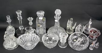 A collection of cut glass and crystal.