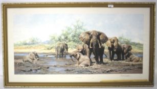 A David Sheppherd limited edition print of Elephant Heaven.