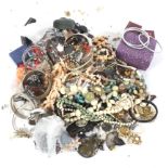 An assortment of costume jewellery.