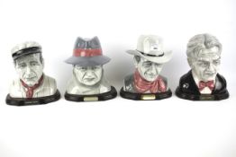 A set of four limited edition Bairstow Manor pottery Hollywood greats.