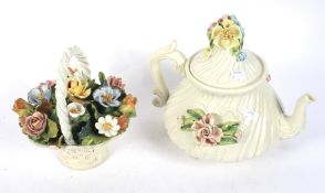 Two items of Capodimonte ceramics.