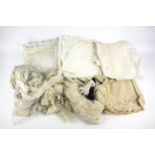 A collection of Victorian and later lace and textiles.