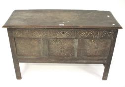 A late 18th century oak coffer.