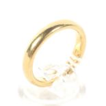 A 22ct yellow gold wedding band. Weight 6.