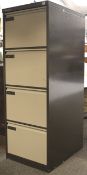 A metal four drawer filing cabinet. L47.