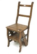 An early 20th century wooden metamorphic library step chair.