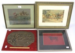 An assortment 19th century of watercolours and prints.