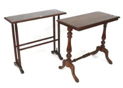 Two 20th century wooden side tables.