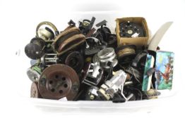 A large collection of assorted fishing reel. Including Hardy, Shakespeare, Penn no.