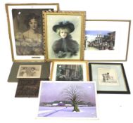 Various 20th century original works and a group of 19th century prints.